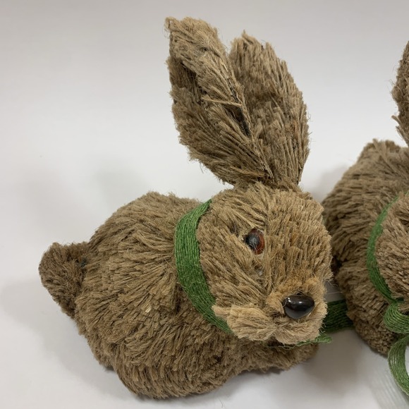 Pier 1 Imports Bristle Bunnies Easter Decoration Whimsical Centerpiece 3-Piece - Picture 2 of 15